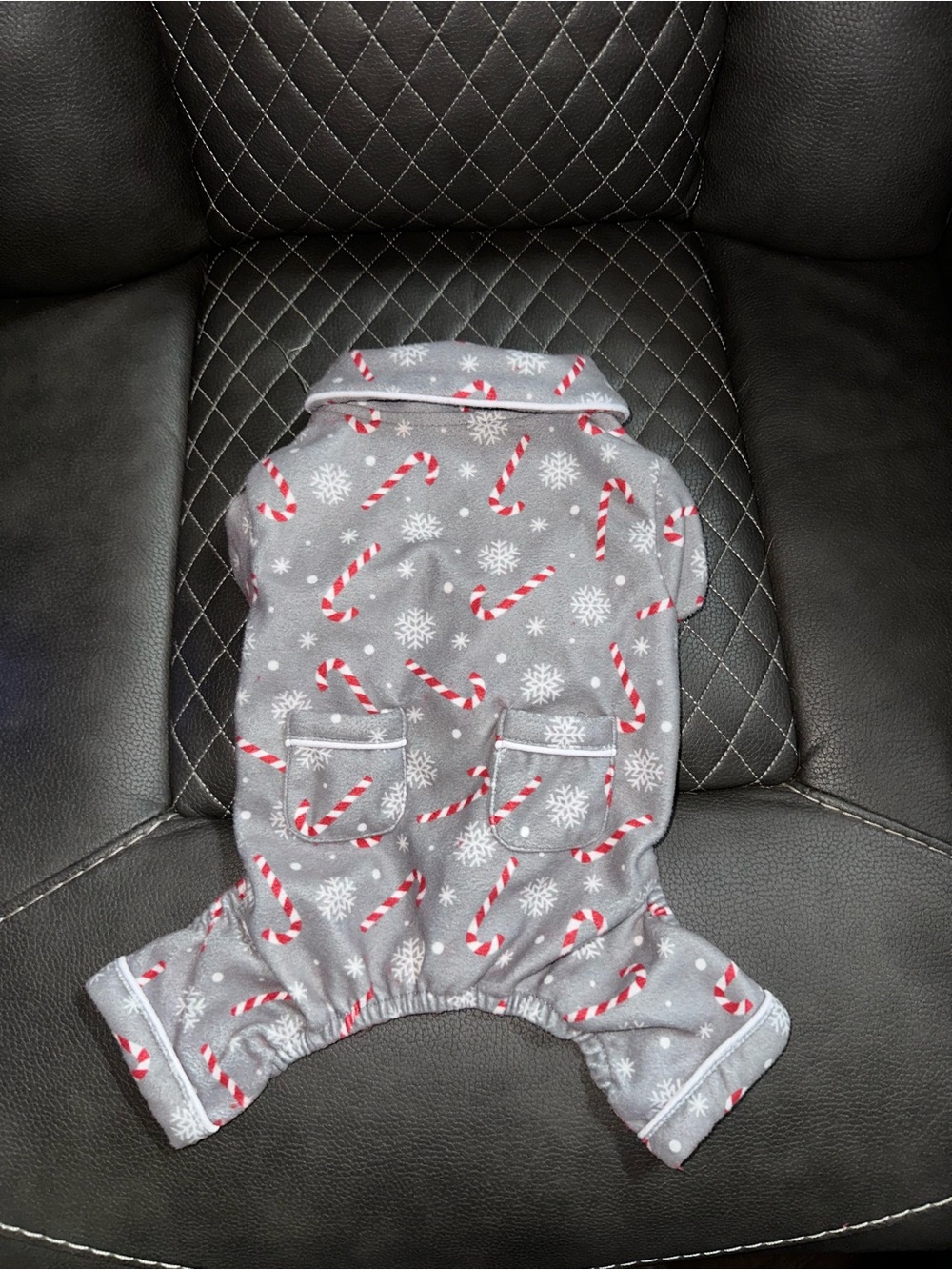 Pup Crew Candy Cane Dog Pajamas Size Small